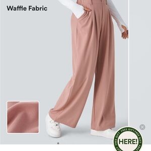 NWOT Halara Flex™ High Waisted Side Pocket Wide Leg Waffle Work Pants